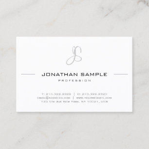 Elegant Monogrammen Moderne Eenvoudige Professione Visitekaartje