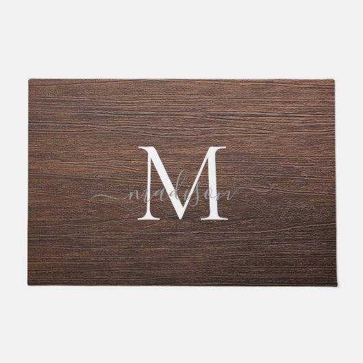 Elegant Monogramnaamontwerp - Vrouwelijk Schrift Deurmat (Voorkant)