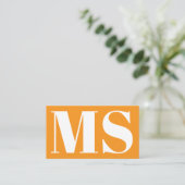 Elegant Monogramontwerp en Minimalistisch Visitekaartje (Staand voorkant)
