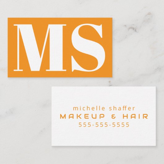 Elegant Monogramontwerp en Minimalistisch Visitekaartje (Voorkant / Achterkant)