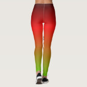 Elegant monogramred green gradeint sporty leggings (Achterkant)
