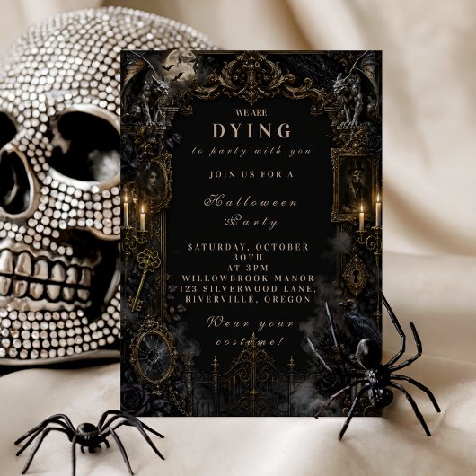 Elegant Monster Halloween-feest Kaart