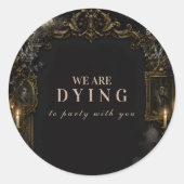 Elegant Monster Halloween Feest Ronde Sticker (Voorkant)