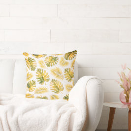 Elegant Monstera en Palmblad Patroon Kussen