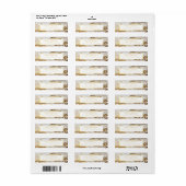 Elegant Monstera Gold Bruiloft Retouradres Etiket (Full Sheet)