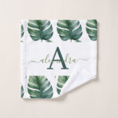 Elegant Monstera Greenery Botanical Towel Set Bad Handdoek (Wasdoekje)