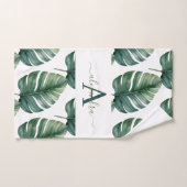Elegant Monstera Greenery Botanical Towel Set Bad Handdoek (Handdoek)