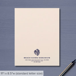 Elegant Monstera Leaf Business Letterhead Briefhoofd