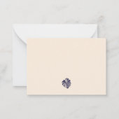 Elegant Monstera Leaf Corporate Note Kaart Notitiekaartje (Achterkant)
