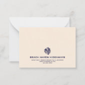 Elegant Monstera Leaf Corporate Note Kaart Notitiekaartje (Voorkant)
