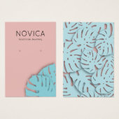Elegant Monstera Leaf Earring Display Kaart (Voorkant /achterkant)