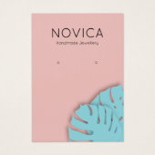 Elegant Monstera Leaf Earring Display Kaart (Voorkant)