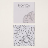 Elegant Monstera Leaf Earring Display Kaart (Voorkant /achterkant)