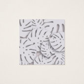 Elegant Monstera Leaf Earring Display Kaart (Achterkant)