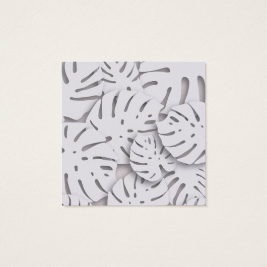 Elegant Monstera Leaf Earring Display Kaart (Achterkant)