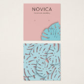 Elegant Monstera Leaf Earring Display Kaart (Voorkant /achterkant)