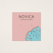 Elegant Monstera Leaf Earring Display Kaart (Voorkant)