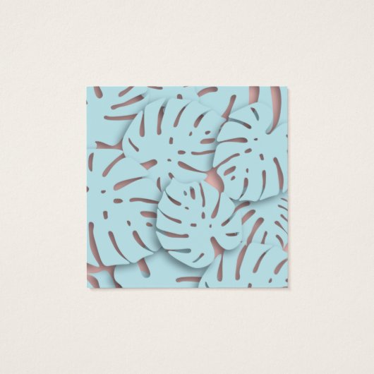 Elegant Monstera Leaf Earring Display Kaart (Achterkant)