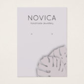 Elegant Monstera Leaf Earring Display Kaart (Voorkant)