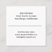 Elegant Monstera Logo  Vierkante Visitekaartje (Achterkant)