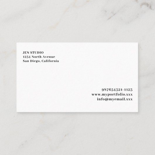 Elegant Monstera Logo  Visitekaartje (Achterkant)