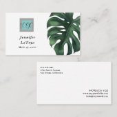 Elegant Monstera Logo Visitekaartje (Voorkant / Achterkant)