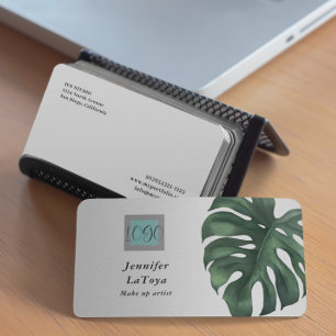 Elegant Monstera Logo Visitekaartje