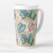 Elegant Monsteras Gold Latte Mok (Rechterhoek)