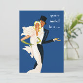 Elegant Monte Carlo Couple Dinner Party Kaart (Staand voorkant)