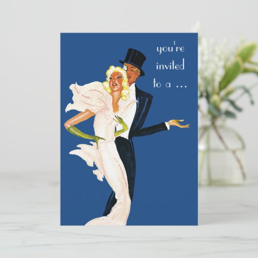  Elegant Monte Carlo Couple Dinner Party Kaart (Staand voorkant)