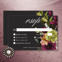 Elegant Moody Bourgondië & Roze Bloemen diner