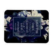 Elegant Moody Dark Floral Wedding Magneet (Horizontaal)