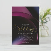 Elegant Moody Dark Paarse Geometrische Arches brui Kaart (Staand voorkant)