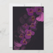 Elegant Moody Dark Paarse Orchids Floral Wedding Kaart (Achterkant)
