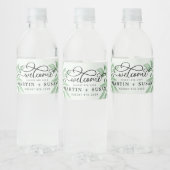 Elegant Moody Eucalyptus Leaves Greenery Wedding Waterfles Etiket (Flessen)