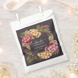 Elegant Moody Floral bruiloft Bedankzakje