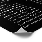 Elegant + Moody Floral Wedding Seating Chart Poster (Hoek)