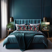 Elegant Moody Modern Lotus Bloem Patroon Kussensloop