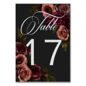 Elegant Moody Muted Rust & Bourgondië Bloemen brui Kaart (Voorkant)