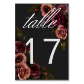 Elegant Moody Muted Rust & Bourgondië Bloemen brui Kaart (Achterkant)