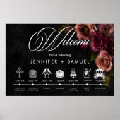 Elegant Moody Muted Rust Bourgondië Orde van Evene Poster (Voorkant)