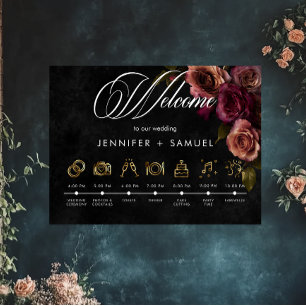 Elegant Moody Muted Rust Bourgondië Orde van Evene Poster
