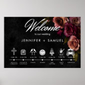 Elegant Moody Muted Rust Bourgondië Orde van Evene Poster (Voorkant)