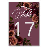 Elegant Moody Soft Rust & Burgundy Floral Wedding Kaart (Voorkant)