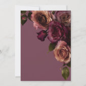 Elegant Moody Soft Rust & Burgundy Floral Wedding Kaart (Achterkant)