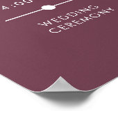 Elegant Moody Soft Rust Burgundy Order of Events  Poster (Hoek)