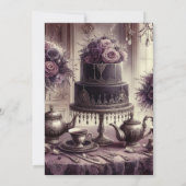 Elegant Moody Tea Party Invitation Kaart (Achterkant)
