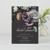 Elegant Moody Twilight Muted Floral Vrijgezellenfe Kaart (Staand voorkant)