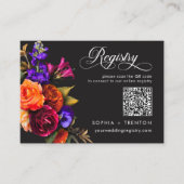 Elegant Moody Vibrant Harvest Bloemenregister Informatiekaartje (Voorkant)