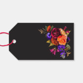 Elegant Moody Vibrant Harvest Floral Vrijgezellenf Cadeaulabel (Achterkant Horizontaal)